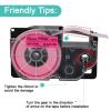 NineLeaf 10 Pack Compatible for XR-12FPK 12mm 1/2'' Black on Fluo Pink Label Tape LT for EZ Label Printer KL-1500 KL-2000 KL-7000 KL-7200 view 4