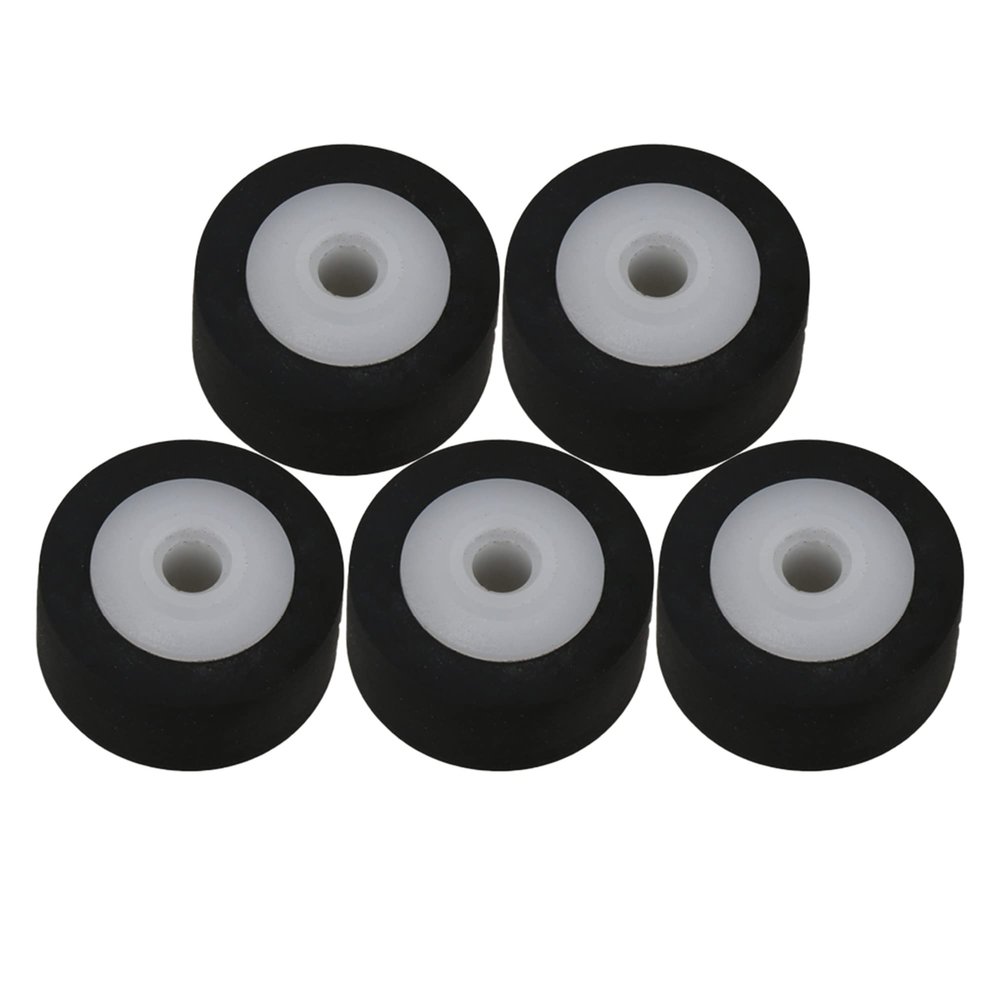 5 Pcs Inner Dia 0.1Inch Rubber Bearing Roller Guide Pulley Bearing Wheel Pinch Roller for Audio Radio Tape Recorder