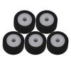 5 Pcs Inner Dia 0.1Inch Rubber Bearing Roller Guide Pulley Bearing Wheel Pinch Roller for Audio Radio Tape Recorder view 1