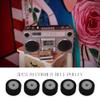 5 Pcs Inner Dia 0.1Inch Rubber Bearing Roller Guide Pulley Bearing Wheel Pinch Roller for Audio Radio Tape Recorder view 3