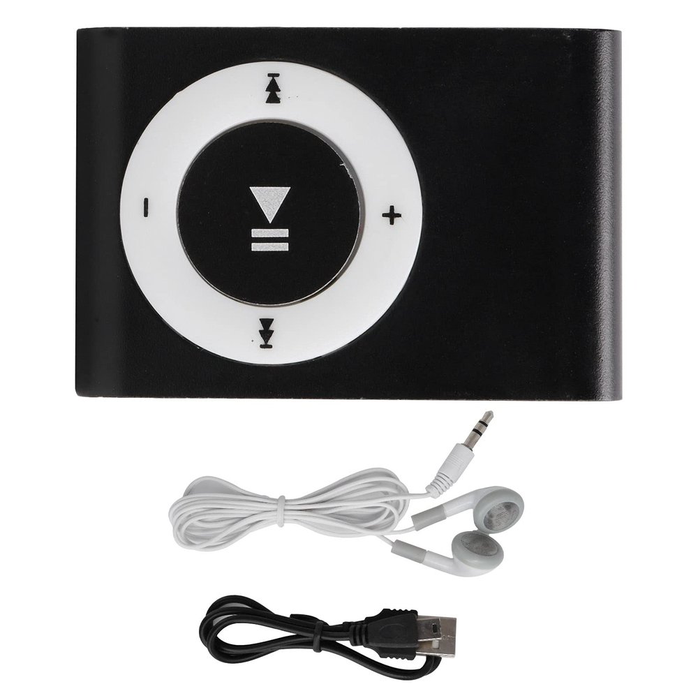plplaaoo MP3 Player, Portable Digital Music Media Player, Mini MP3 BackClip Player with Earphone and USB Cable for Walking Running Light and Portable(Black), MP3 Player Mighty Vibe Mini MP3 Player