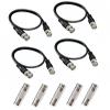FINXRoll 4X BNC Male Connector Cable (1.6ft/20) with 5X BNC Female to Female Connectors - BNC Male to BNC Male Video Coaxial Extension Cable for CCTV Video Transmission Systems view 1