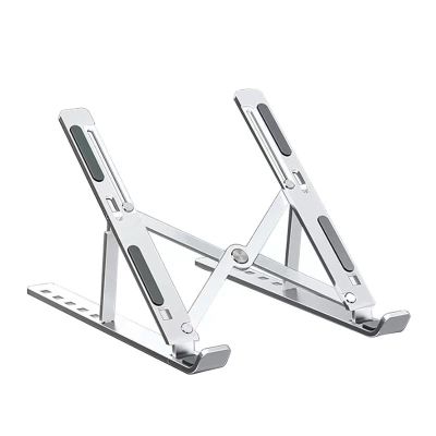 ADVILI Laptop Stand Aluminum Alloy Computer Desktop Support Bracket Folding Lifting Portable Monitor Heat Sinking Bracket 18-inchN3aluminumalloy[Silver] sevengears