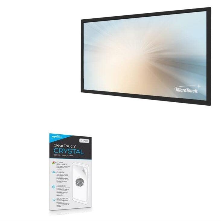 BoxWave Screen Protector Compatible with Microtouch OF-320P-A1 (31.5 in) - ClearTouch Crystal (2-Pack), HD Film Skin - Shields from Scratches