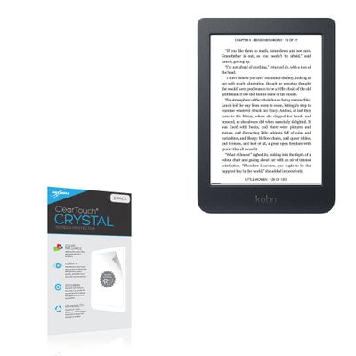 BoxWave Screen Protector Compatible with Kobo eReader (6 in) - ClearTouch Crystal (2-Pack), HD Film Skin - Shields from Scratches