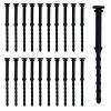20PCS Computer Case Fans PC Cooling Fan Mount Screws, CPU Fan Mounting Pin Rivet Black Soft Rubber Reducing Noise Anti-Vibration Screws 65mm/2.56in view 1