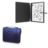 BoxWave Case Compatible with Lenovo Smart Paper (ZAC0) - Quilted Carrying Bag, Soft Synthetic Leather Cover w/Diamond Design - Navy view 1