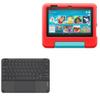 BoxWave Keyboard Compatible with Amazon Fire 7 Kids (12th Gen 2022) - SlimKeys Bluetooth Keyboard with Trackpad, Portable Slim TouchPad - Jet Black view 1