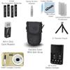 eDealz 16 MegaPixel Entry Camera Vlogging Kit with Flexible Tripod, SD Card Reader, 4 AAA Batteries & Charger, 6 Slot SD Card Holder, Lens Cleaning Kit and Hard Shell Case (Gold) view 2