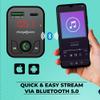 ChargeWorx FM Transmitter Bluetooth 5.0, Wireless Bluetooth Car Charger, Fast-Charging USB-C and USB Car Charger for Streaming Music, Hands-Free Phone-Call Mode, Dual-Charging Port, Bright LED Screen view 3