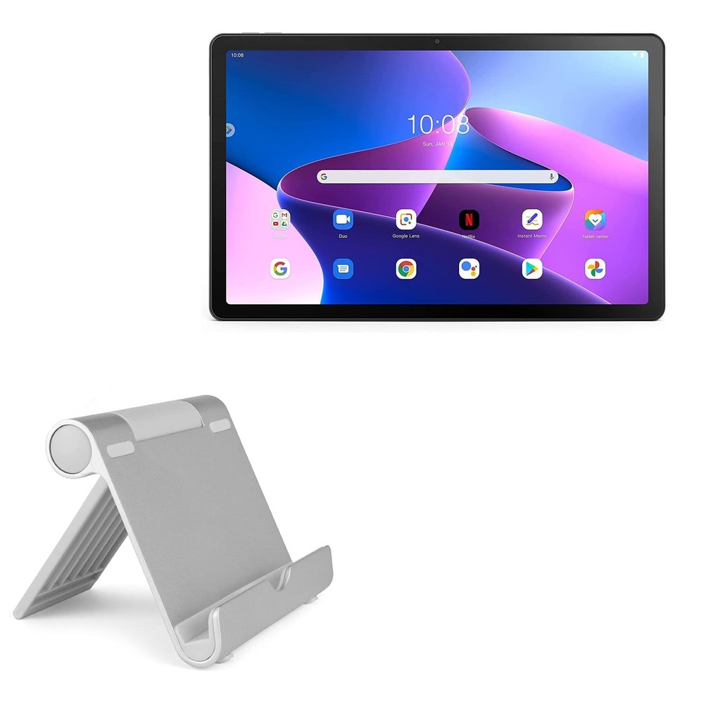 BoxWave Stand and Mount Compatible with Lenovo M10 Plus (3rd Gen) (10.6 in) - VersaView Aluminum Stand, Portable, Multi Angle Viewing Sturdy