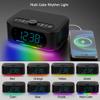 Emerson Smartset 7-Color Bluetooth Speaker - 10W Stereo Sound, 15W Wireless Charging, and LED Lights Changing to Music,Black view 4