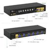 CKLau 6 Port Rack Mount KVM Switch HDMI 2.0 4K60Hz with Audio, 2 pcs USB 3.0 Peripheral Hub, and Cables for 6 Computers 1 Monitor Supports Hotkey, IR Remote, Wired Remote, Manual Switching view 3