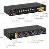 CKLau 6 Port Rack Mount HDMI KVM Switch Dual Monitor 4K60Hz with Audio, 2 pcs USB 3.0 Hub, and Cables for 6 Computers 2 Monitors Supports IR Wireless, Hotkey, Manual, Wired Remote Switching view 3