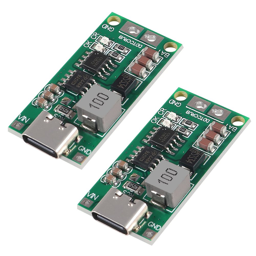 ATNSINC 2PCS Multi-Cell 2S 3S 4S Type-C USB Boost Converter to 8.4V 12.6V 16.8V Step-Up Power Module LiPo Polymer Li-Ion Charger Protection Board (4S 2A)