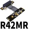 ADT-Link M.2 NVMe to PCI-Express x4 Turn Right Turn Left 4X to M.2 NVMe M Key 2280 Riser Card Gen3.0 Extender Line 32G/BPS (30cm, R42MR) view 2