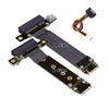 ADT-Link M.2 NVMe to PCI-Express x4 Turn Right Turn Left 4X to M.2 NVMe M Key 2280 Riser Card Gen3.0 Extender Line 32G/BPS (15cm, R42DF-DL) view 1