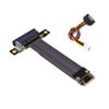 ADT-Link M.2 NVMe to PCI-Express x4 Turn Right Turn Left 4X to M.2 NVMe M Key 2280 Riser Card Gen3.0 Extender Line 32G/BPS (15cm, R42SF) view 1