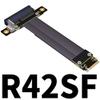ADT-Link M.2 NVMe to PCI-Express x4 Turn Right Turn Left 4X to M.2 NVMe M Key 2280 Riser Card Gen3.0 Extender Line 32G/BPS (15cm, R42SF) view 2