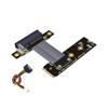 ADT-Link M.2 NVMe to PCI-Express x4 Turn Right Turn Left 4X to M.2 NVMe M Key 2280 Riser Card Gen3.0 Extender Line 32G/BPS (10cm, R42UF) view 1
