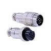 10pcs GX20 Connector 9 Pin Male Female Straight Plug Circular view 1
