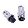10pcs GX20 Connector 9 Pin Male Female Straight Plug Circular view 2
