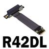 ADT-Link M.2 NVMe to PCI-Express x4 Turn Right Turn Left 4X to M.2 NVMe M Key 2280 Riser Card Gen3.0 Extender Line 32G/BPS (10cm, R42DL) view 2