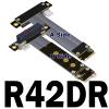 ADT-Link M.2 NVMe to PCI-Express x4 Turn Right Turn Left 4X to M.2 NVMe M Key 2280 Riser Card Gen3.0 Extender Line 32G/BPS (50cm, R42DR) view 2