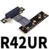 ADT-Link M.2 NVMe to PCI-Express x4 Turn Right Turn Left 4X to M.2 NVMe M Key 2280 Riser Card Gen3.0 Extender Line 32G/BPS (15cm, R42UR) view 2