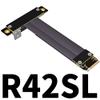 ADT-Link M.2 NVMe to PCI-Express x4 Turn Right Turn Left 4X to M.2 NVMe M Key 2280 Riser Card Gen3.0 Extender Line 32G/BPS (10cm, R42SL) view 2