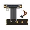 ADT-Link M.2 NVMe to PCI-Express x4 Turn Right Turn Left 4X to M.2 NVMe M Key 2280 Riser Card Gen3.0 Extender Line 32G/BPS (25cm, R42NR) view 1