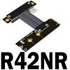 ADT-Link M.2 NVMe to PCI-Express x4 Turn Right Turn Left 4X to M.2 NVMe M Key 2280 Riser Card Gen3.0 Extender Line 32G/BPS (25cm, R42NR) view 2