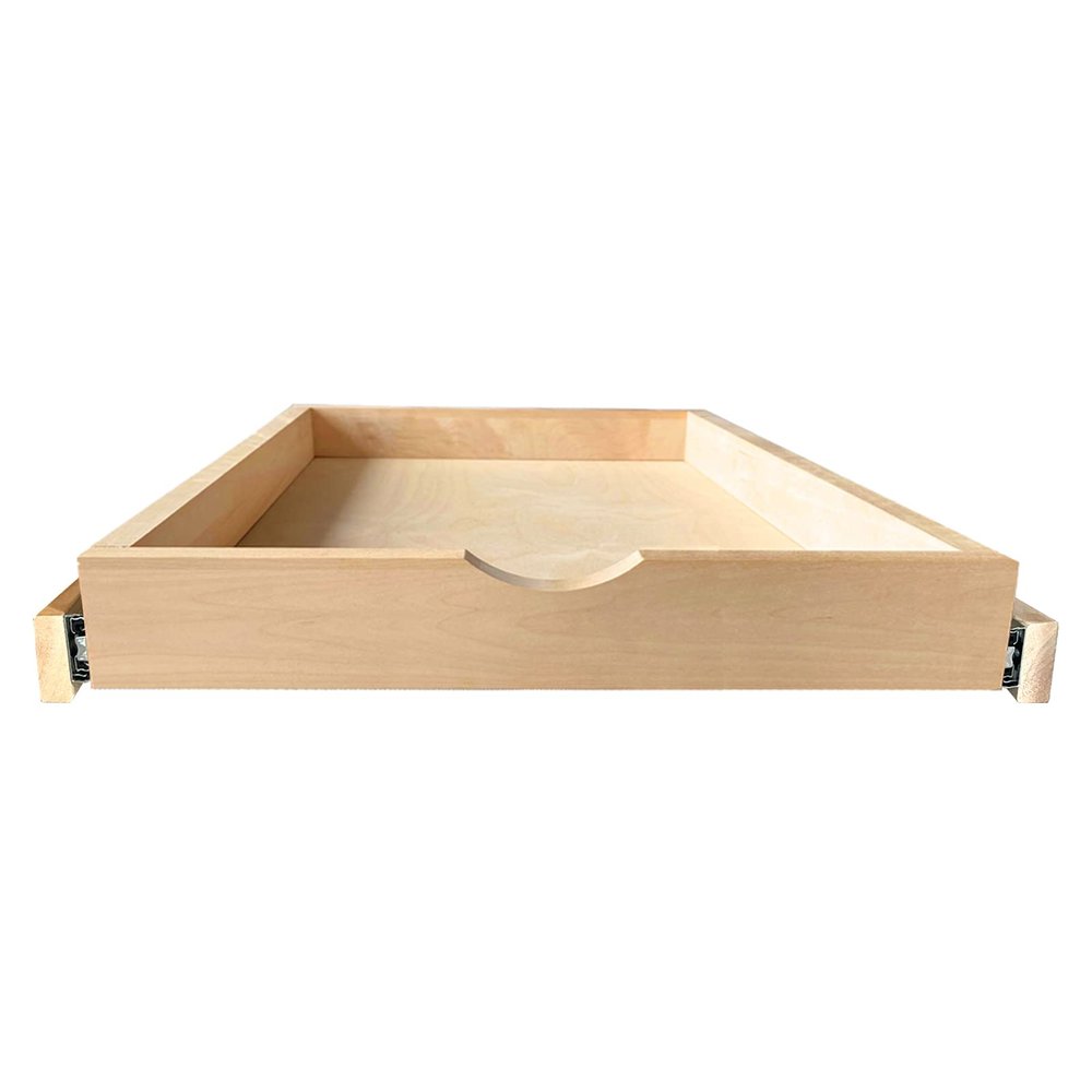 LuxursKingQYW Soft Close Drawer Slides Cabinet Wood Pull Out Tray Box Kitchen Organizer Slide Shelf Wooden - No Assembly Required (18 ''W x 21 ''D 3 ''H)