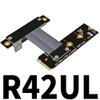 ADT-Link M.2 NVMe to PCI-Express x4 Turn Right Turn Left 4X to M.2 NVMe M Key 2280 Riser Card Gen3.0 Extender Line 32G/BPS (10cm, R42UL) view 2