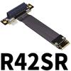 ADT-Link M.2 NVMe to PCI-Express x4 Turn Right Turn Left 4X to M.2 NVMe M Key 2280 Riser Card Gen3.0 Extender Line 32G/BPS (25cm, R42SR) view 2