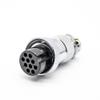 10pcs GX20 Connector Circular Aviation 10 Pin Male Female Plug and Socket Straight view 3