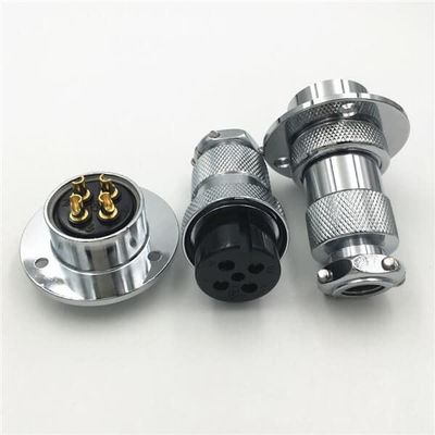 10pcs GX25 Connector 4Pin Flange Mount Male Socket and Female Plug Electrical Straight Connector