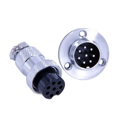 10pcs GX20 Connector 8 Pin Flange Mount Straight Plug and Socket Aviation