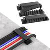 SEIWEI Self Adhesive Cable Clips with 8 Cord Slots for Computer TV USB Cables Wire Holder Organizer Cord Management for Home Office 3 Pack (Black) view 4