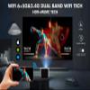 VIZONY FHD 1080P Projector 4K Support, 5G WiFi Bluetooth Projector, Outdoor Projector with Full-Sealed Engine/Electric Focus/4P4D/PPT/Zoom, Home Movie Projector Compatible w/iOS/Android/PC/TV view 4