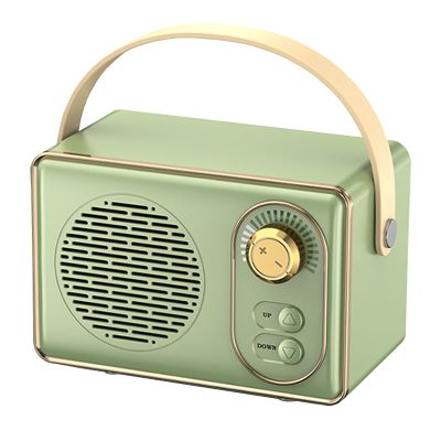 Anliato Retro Bluetooth Speaker, JS-6414, Vintage Portable Wireless Bluetooth 5.0 Speaker with TF Card U Disk AUX, Green