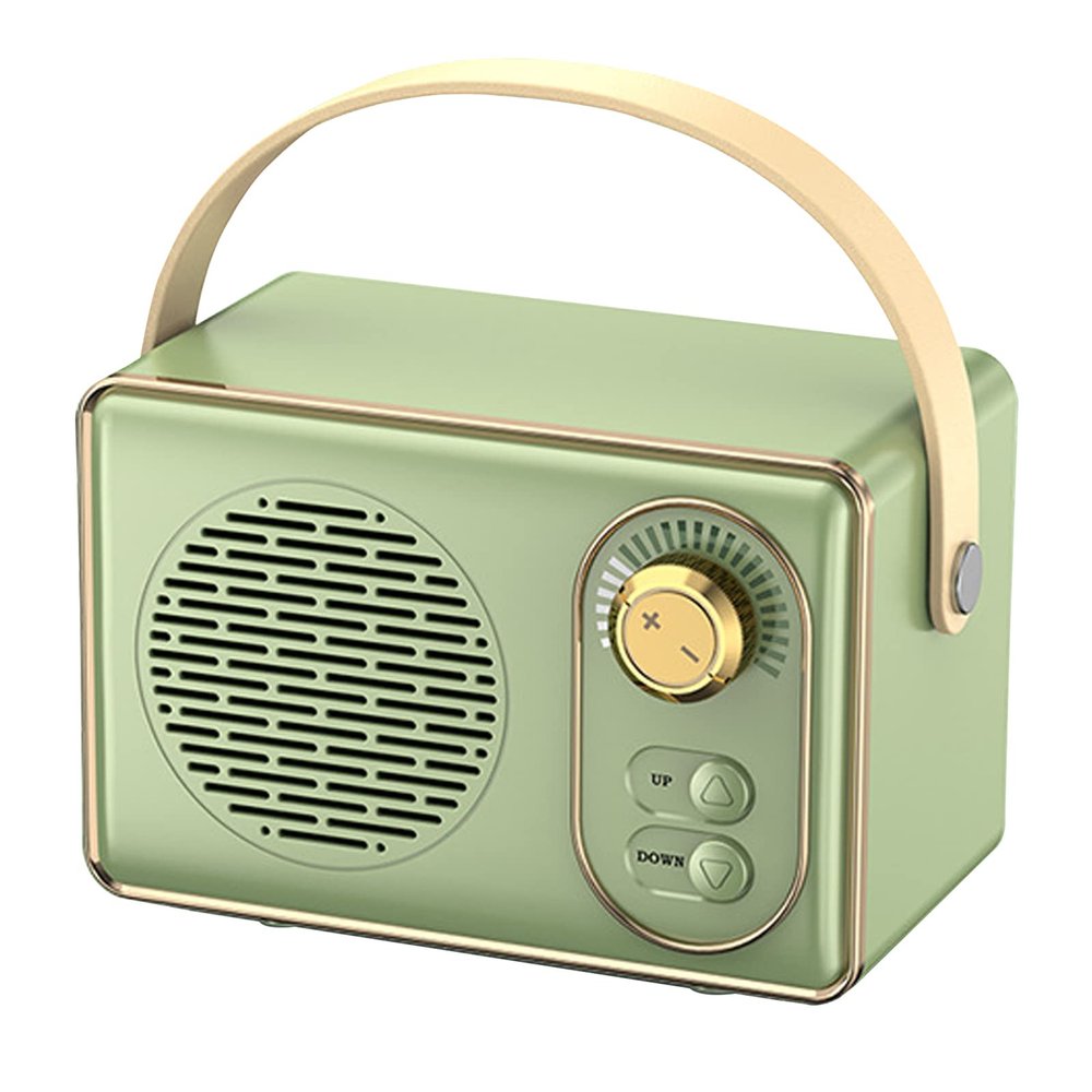 Anliato Retro Bluetooth Speaker, JS-6414, Vintage Portable Wireless Bluetooth 5.0 Speaker with TF Card U Disk AUX, Green