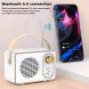 Anliato Retro Bluetooth Speaker, JS-6414, Vintage Portable Wireless Bluetooth 5.0 Speaker with TF Card U Disk AUX, Green view 3