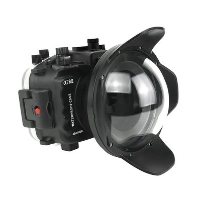 Sea frogs for Sony A7R III V.3 Series FE12-24mm f4g UW Camera housing kit with 6" Dome Port V.10 (and Standard Port) Zoom Rings for FE12-24 F4 and FE16-35 F4.Black