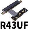 ADT-Link M.2 NVMe to PCI-Express x16 Cable M2 NGFF NVMe Converter to PCIE X16 Graphics Card Built-in Adapter M.2 Mkey Extension Card Pci-e 16x Flexible Flat Cable (5cm, R43UF) view 2