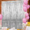 Crosize 2 Pack 3.3 x 9.9 ft Silver Foil Fringe Backdrop Curtain, Streamer Backdrop Curtains, Streamers Birthday Party Decorations, Tinsel Curtain for Parties, Photo Booth Backdrops, Party Dcor view 4