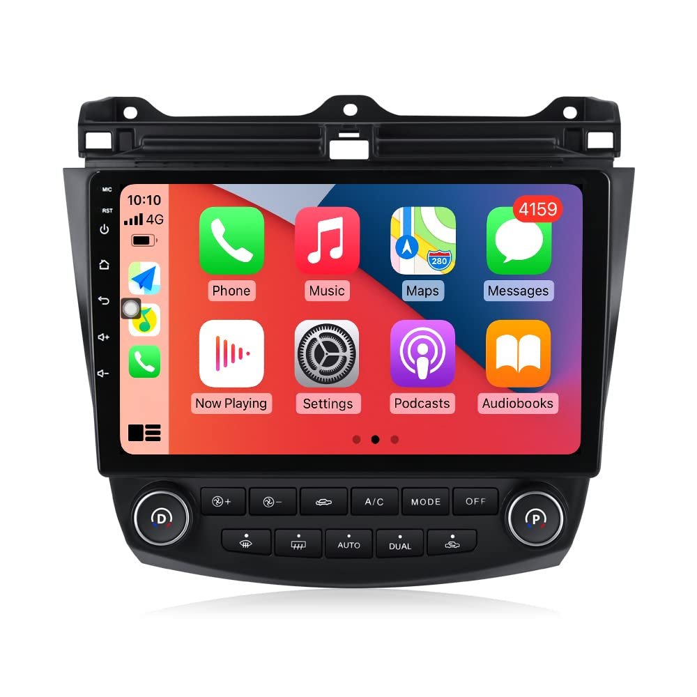 1280x720 10" IPS Touch Screen Android Car Stereo for Honda Accord 7 2003 2004 2005 2006 2007 Bluetooth Car Radio Built-in Car-Play Android Auto GPS Navigation Dash Kit