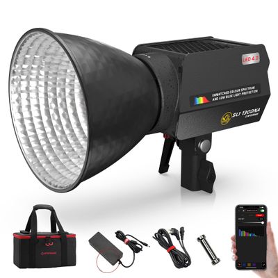 IFootage LED Video Light Continuous Lighting - 130W Daylight Continuous Video Light with CRI 98, TLCI 99, Portable, Lightweight & High Color Accuracy for Photographers, Studios, SL1 130DNA