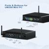 VENOEN Fanless Mini PC Core i7 10810U, W11 Pro, 2X HD-MI, DP, 4K HTPC, GPIO, 2X RS232 COM, 2X RJ45 LAN, AC WiFi, BT4.2, Mini PCI E 3G/4G Module, RAID, Auto Power On, 16GB DDR4 RAM 256GB M.2 SSD view 2