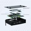 VENOEN Fanless Mini PC Core i7 10810U, W11 Pro, 2X HD-MI, DP, 4K HTPC, GPIO, 2X RS232 COM, 2X RJ45 LAN, AC WiFi, BT4.2, Mini PCI E 3G/4G Module, RAID, Auto Power On, 16GB DDR4 RAM 256GB M.2 SSD view 3